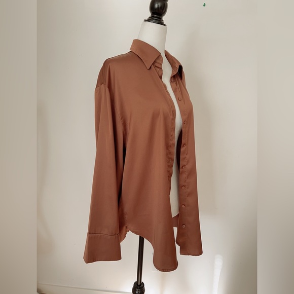Dynamite Silk Blouse. 95% new condition. Caramel colour. - Picture 4 of 7